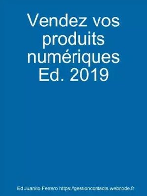 cover image of Vendez vos produits numériques
